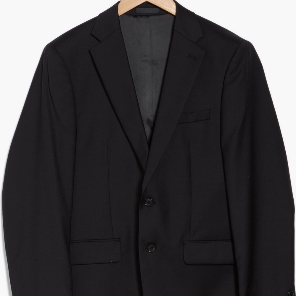 Calvin Klein | Slim-fit Stretch 2 Piece Black Suit SZ 42R W32/32 - Picture 2 of 15
